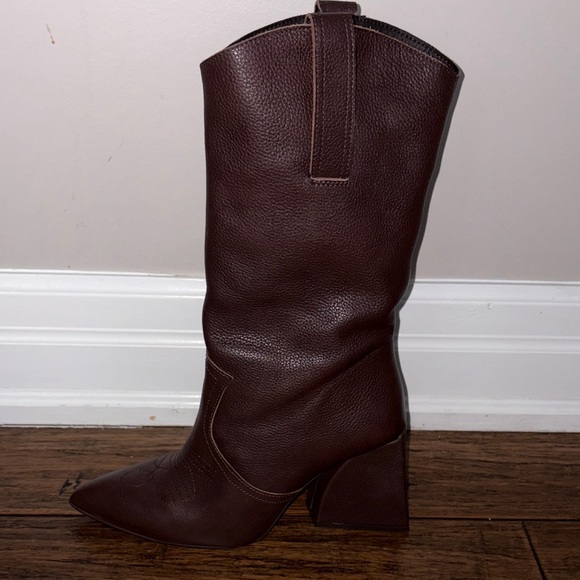 L'INTERVALLE Dark Brown Heeled Boots - Picture 8 of 12